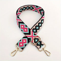 Ethnic Style Wide Shoulder Strap for Bag Nylon Adjustable Replacement Belt