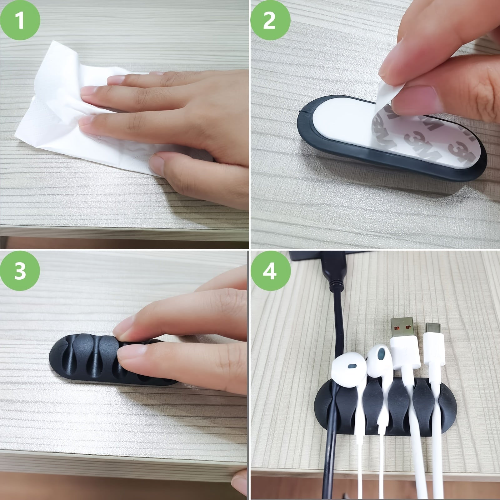 10pcs Cable Clips Adhesive Cord Organizer for Baby Toys and Supplies