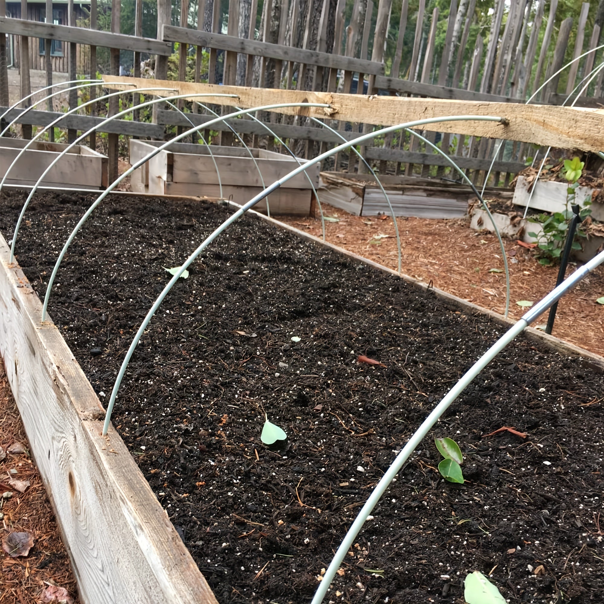 25 50pcs Greenhouse Hoops Grow Tunnel Rust Fiberglass Support Frame