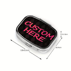 Metal Pill Organizer Wallet Portable Travel Medicine Case