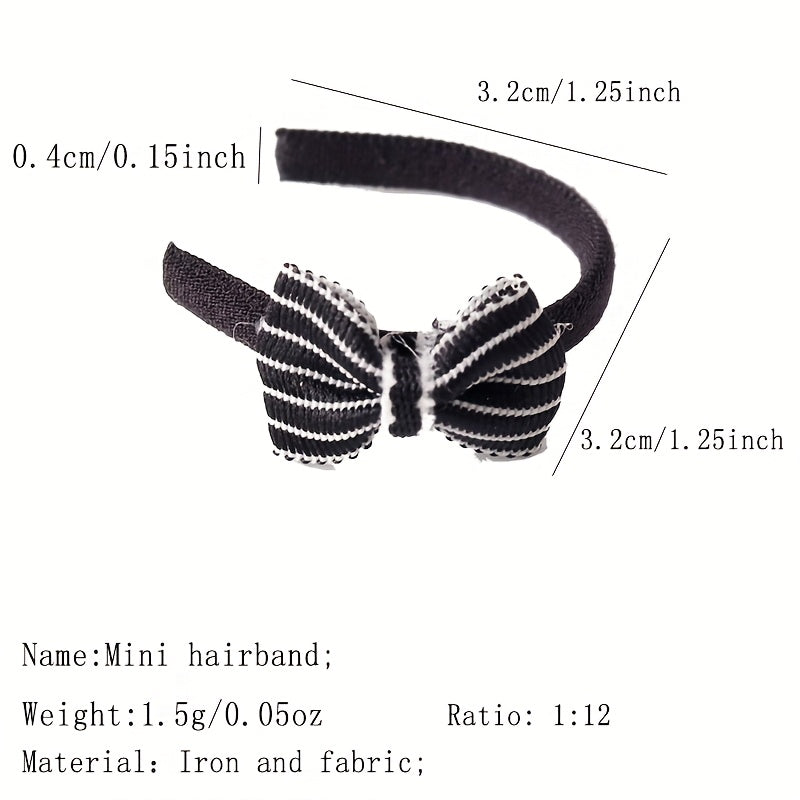 Polka Dot Headbands for Dolls Alloy Material DIY Hair Accessories