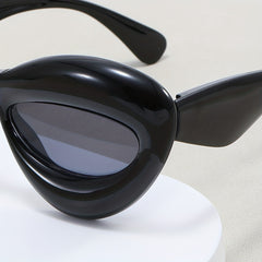 Y2K Inflated Cat Eye Sunglasses For Women Men UV400