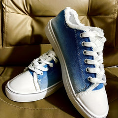 Women's Canvas Lace Up Outdoor Sneakers Lightweight Loafers