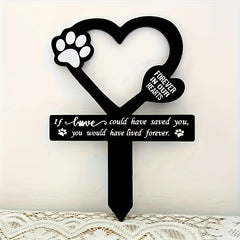 Acrylic Pet Memorial Monument for Dog Cat Waterproof Grave Pile