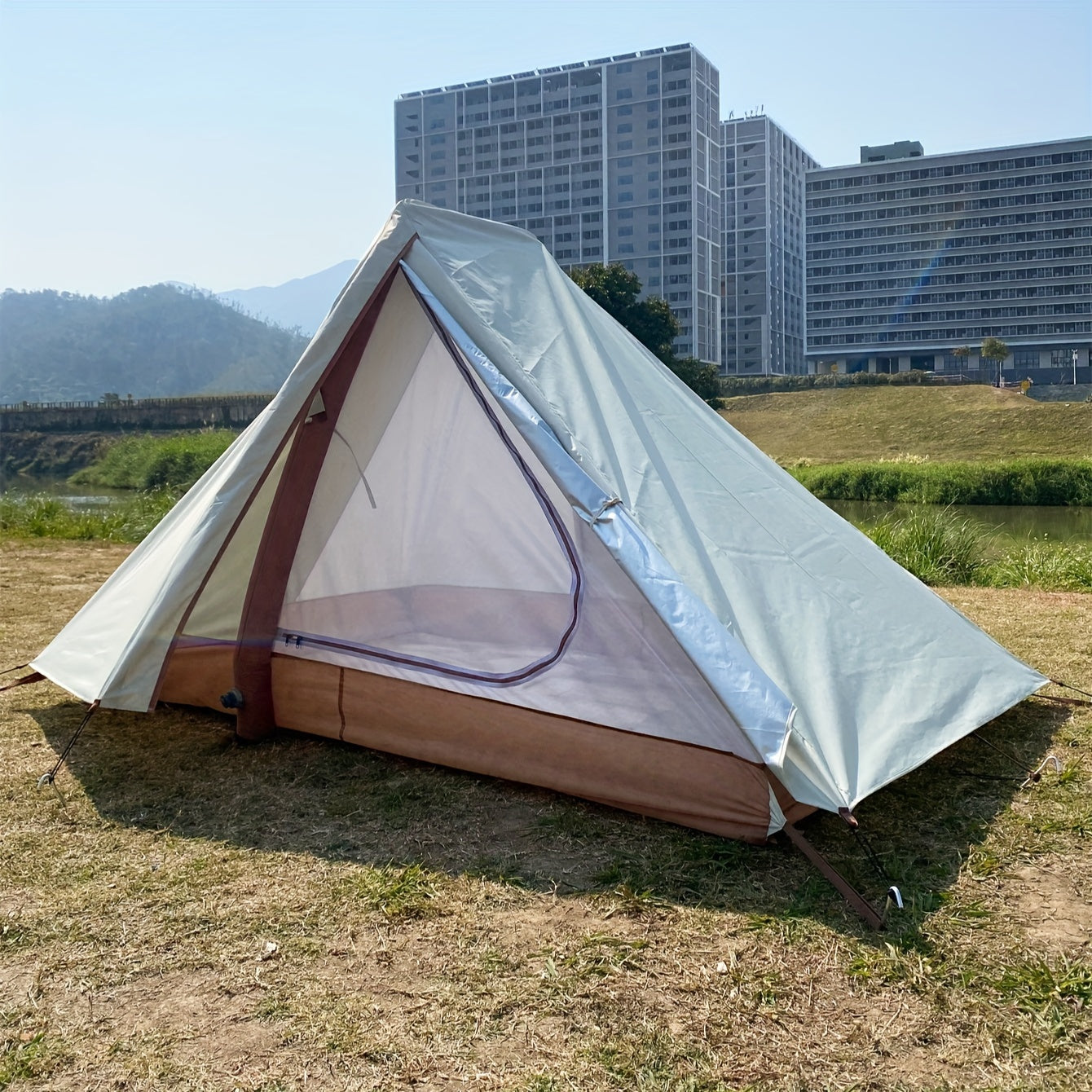 Inflatable Double Layer Tent for Camping & Travel