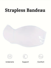 Strapless Bandeau Bra Soft Push-Up Everyday Lingerie