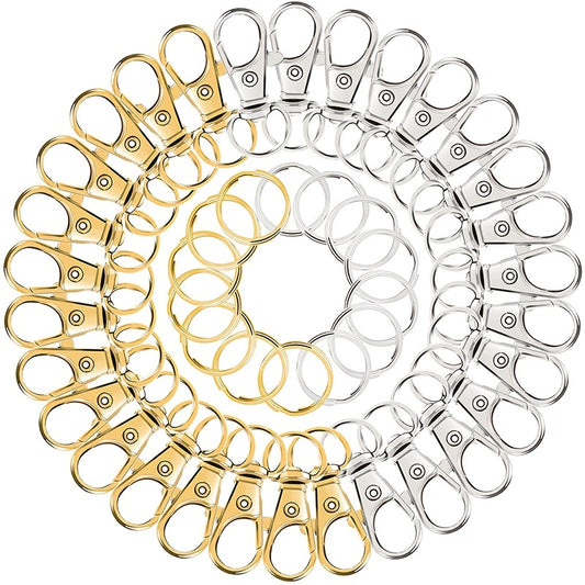 100pcs Swivel Hooks Metal Key Chain Key Hanger Backpack Hanging Buckle