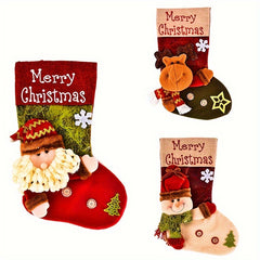 Christmas Socks Santa Claus Snowman And Elk Socks Candy Bags