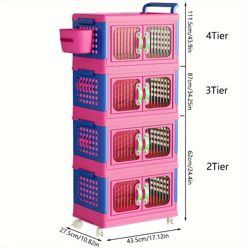 1pc Stackable Storage Box With Lid Plastic Storage Container