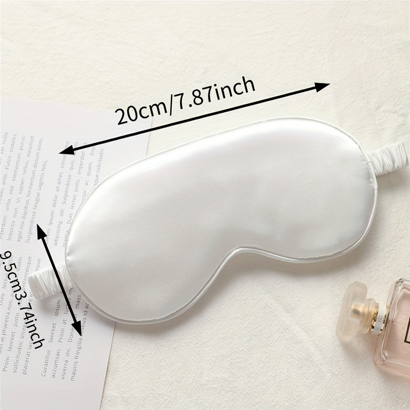 Silk Eye Mask Light Blocking Elastic Band Travel Sleep Lunch Break Shield