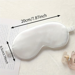Silk Eye Mask Light Blocking Elastic Band Travel Sleep Lunch Break Shield