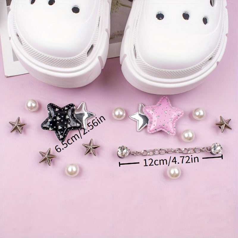 Star Rhinestone Shoe Charms for Clogs DIY Decor