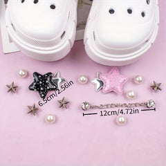 Star Rhinestone Shoe Charms for Clogs DIY Decor