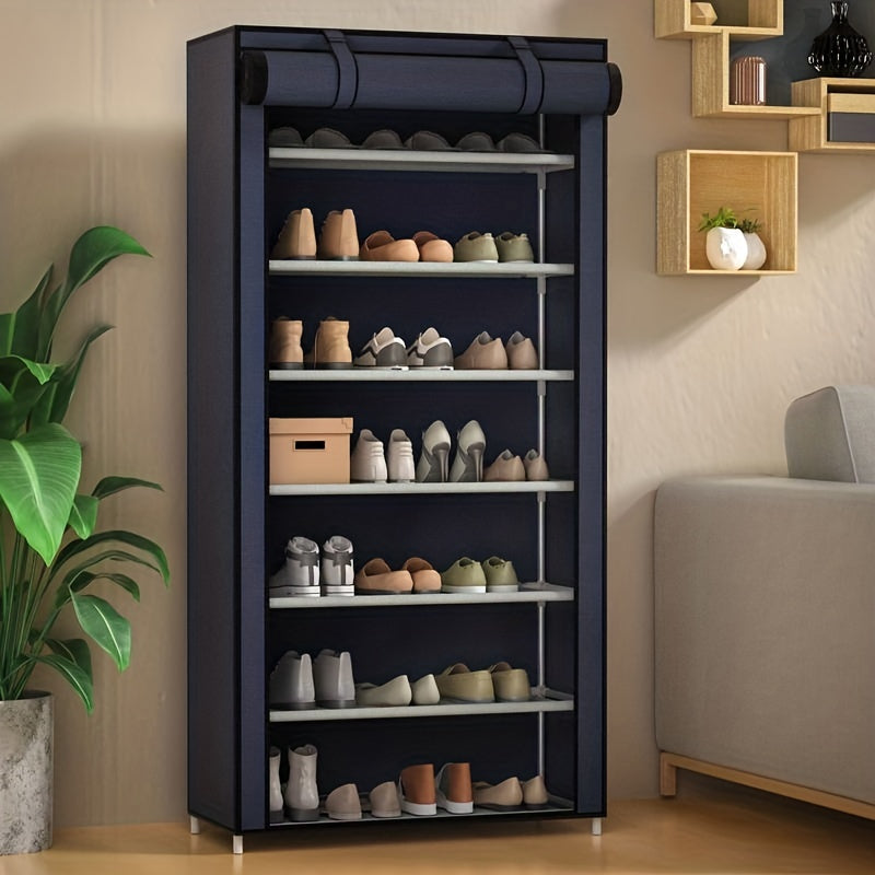 Durable Foldable Vertical Shoe Rack Organizer for Entryway Hallway