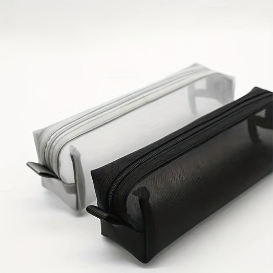 Clear Mesh Makeup Brush Bag with Zipper