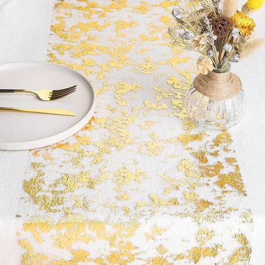 Glitter Foil Mesh Table Runner Roll Decorative Dining Table Centerpiece