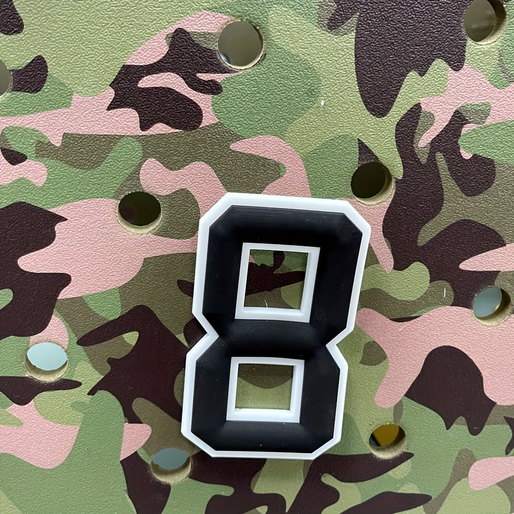 Silicone Number Bag Decor For Tote Bags