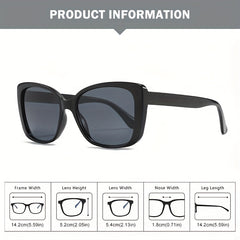 Large Frame Cat Eye Sunglasses Gradient Women Shades Polarized Eyewear