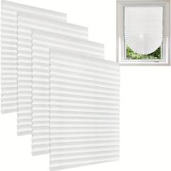 1pc Pleated Fabric Shades No Tools Temporary Window Blinds