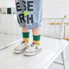 5 Pairs Kids Happy Animal Pattern Crew Socks