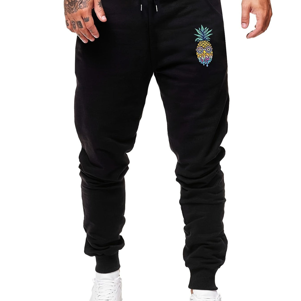 Men's Pineapple Sunglasses Sherpa Fleece Drawstring Sweatpants