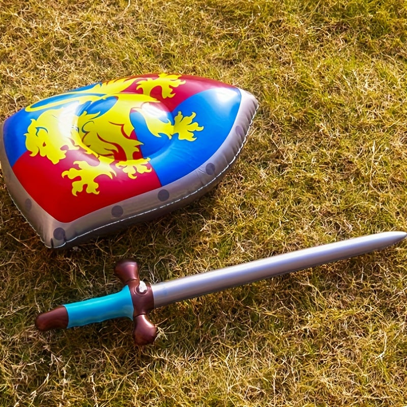 2pcs Inflatable Sword and Shield Set for Sword Games and Party Props