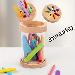 Wooden Recognition Sticks for Toddlers - Sensory Training Educational Toy