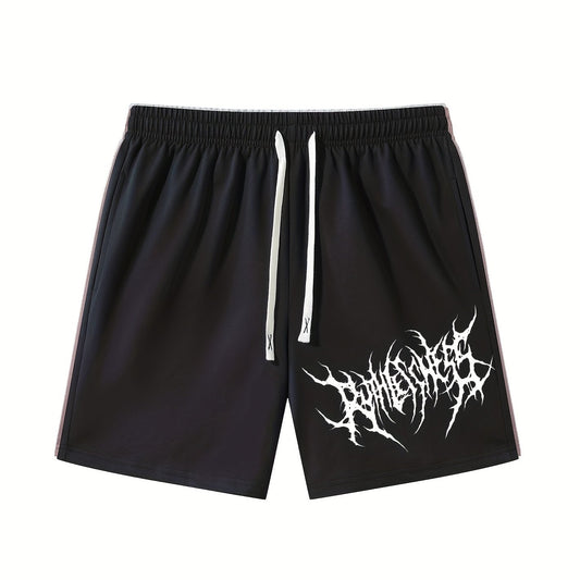 Men's Drawstring Shorts Casual Stylish Solid Elastic Waist for Summer