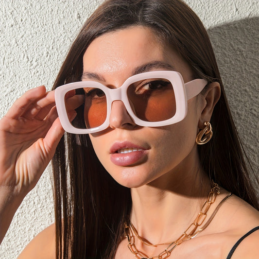 Y2K Large Square Sunglasses UV400 Anti Glare for Women Men