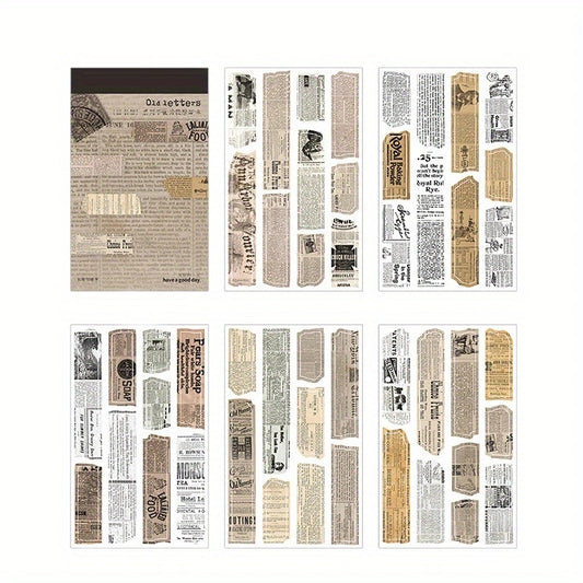 20pcs Vintage Art Supplies Decorative Stickers Old Letters