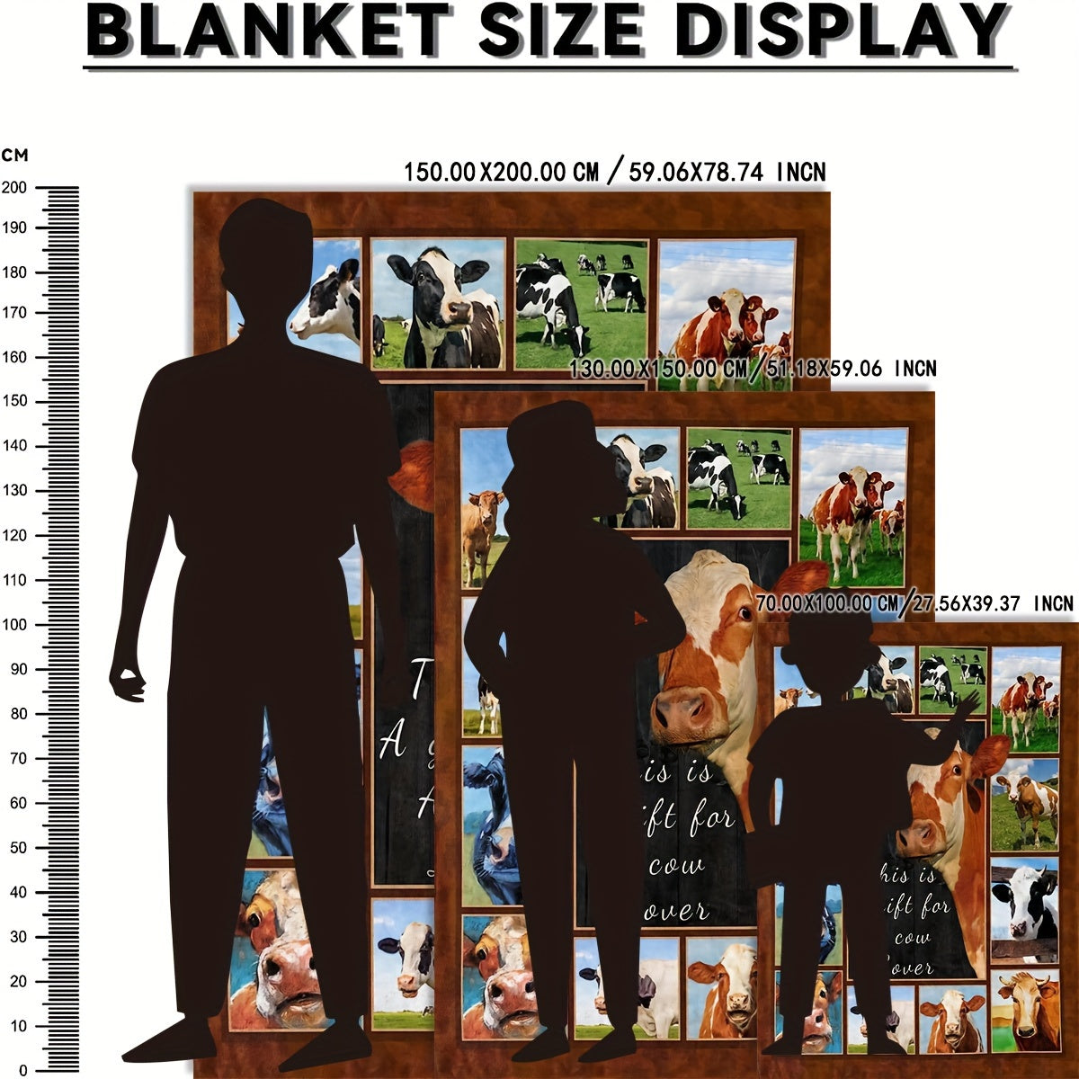 Cow Printed Blanket Soft And Comfortable Throw Blanket Home & Outdoor