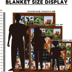 Cow Printed Blanket Soft And Comfortable Throw Blanket Home & Outdoor