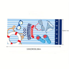Printed Beach Towel Quick Drying Soft Absorbent Microfiber