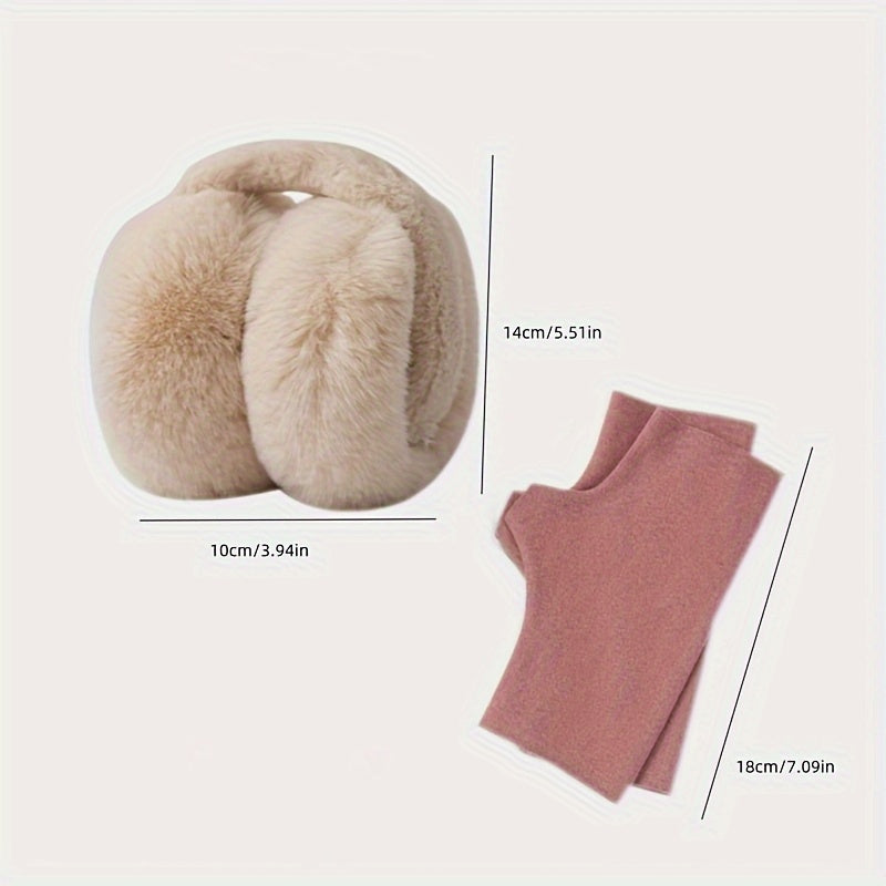 Polyester Knit Earmuffs Warm Ear Warmers Cold Protection