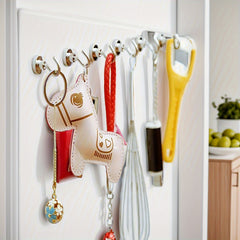 10pcs Stainless Steel Magnetic Wall Hooks Heavy Duty Hooks For Hanging Punch