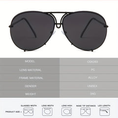 Men's Retro Sunglasses with Large Frame for Party Holiday