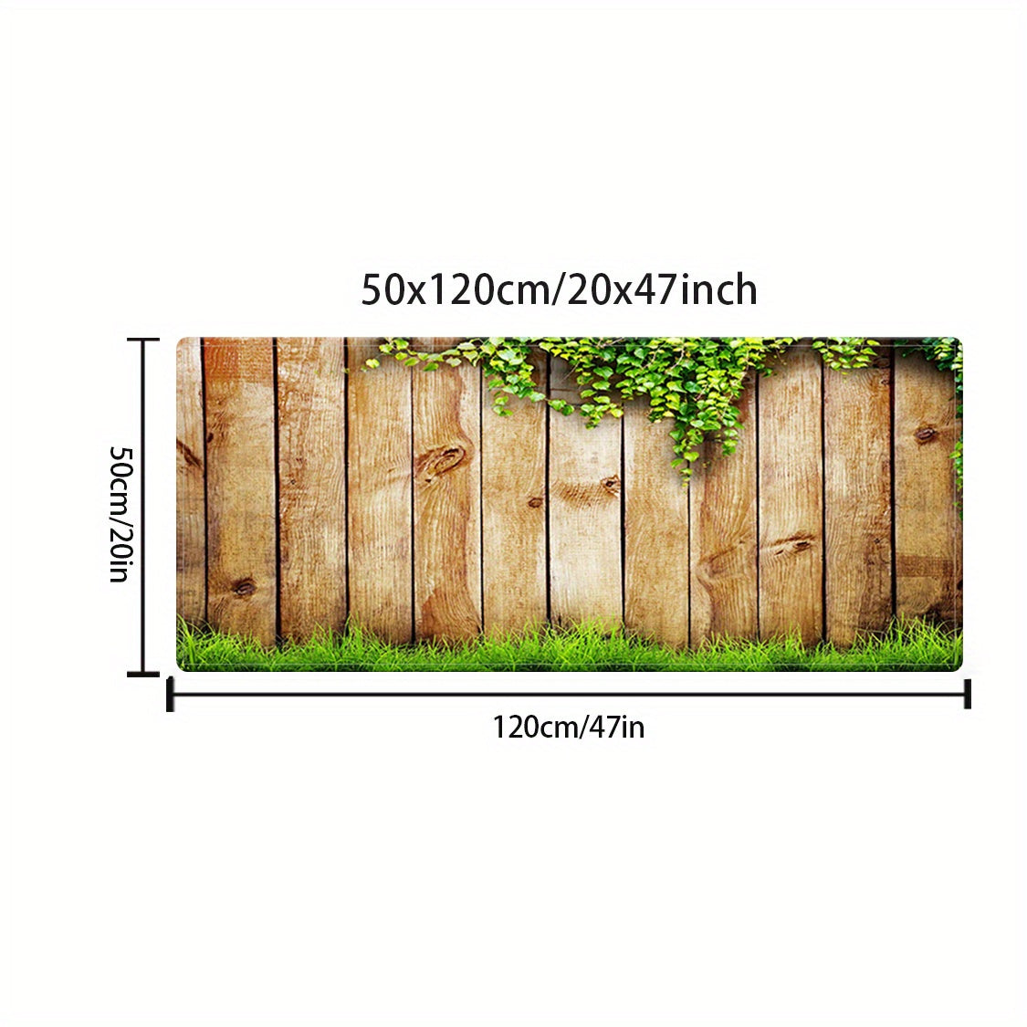 Quick Drying Non Slip Wooden Print Area Rug for Hallway Kitchen
