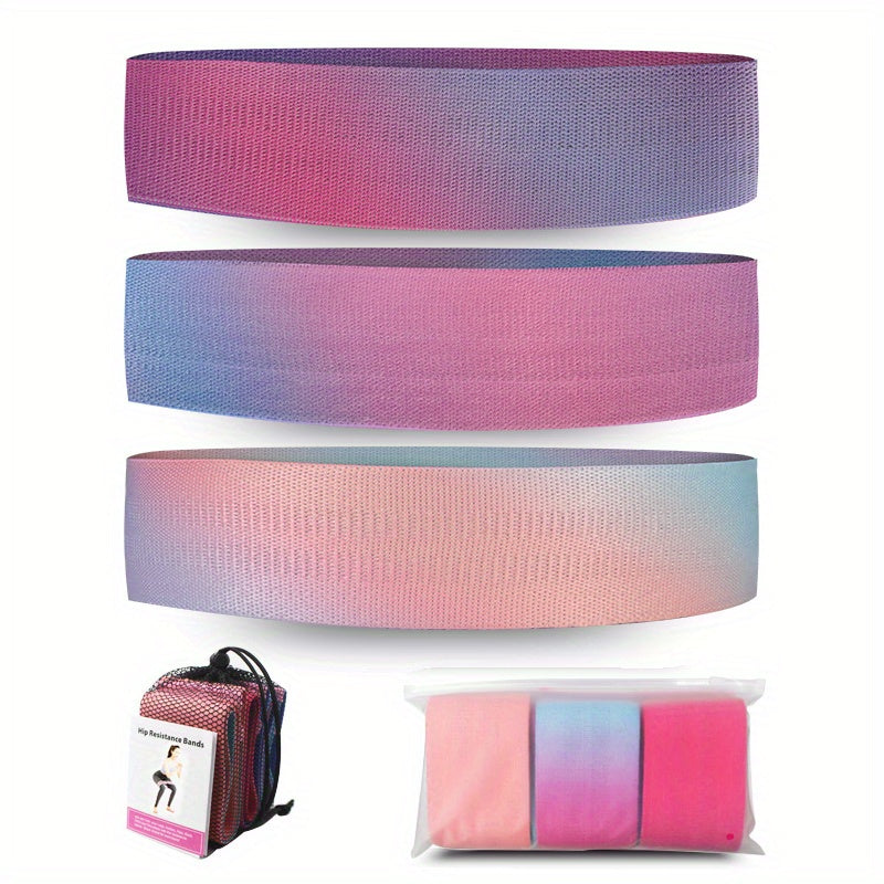 Printed Butt Exercise Band Set Latex Non-slip Stretchy Band Tension Band