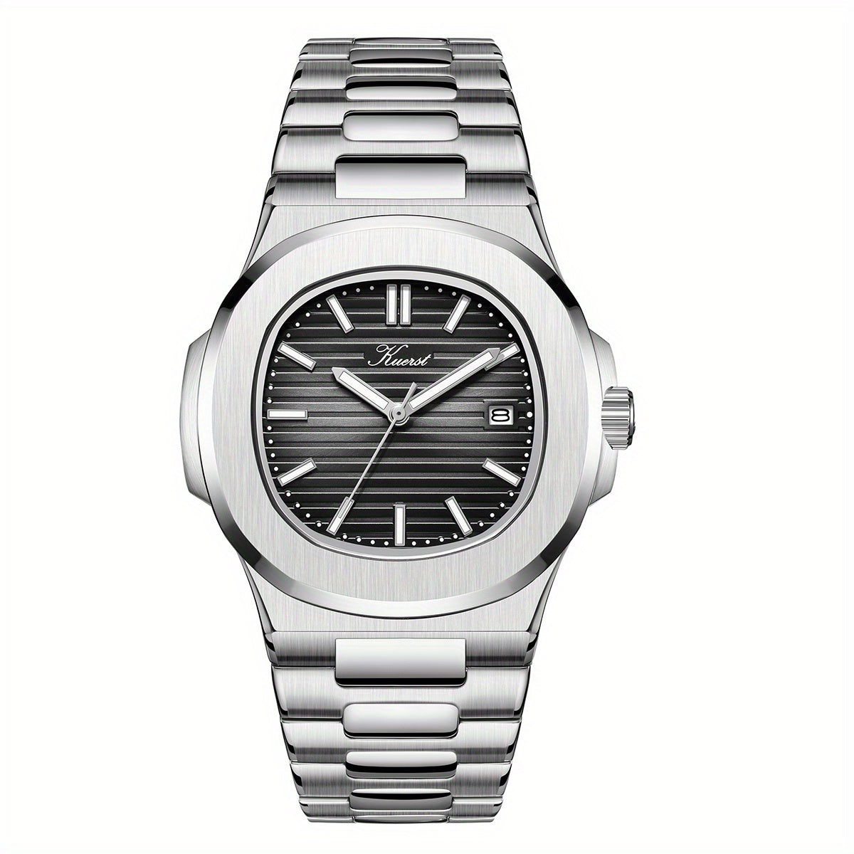 Youth Stainless Steel Quartz Watch Luminous Date Waterproof