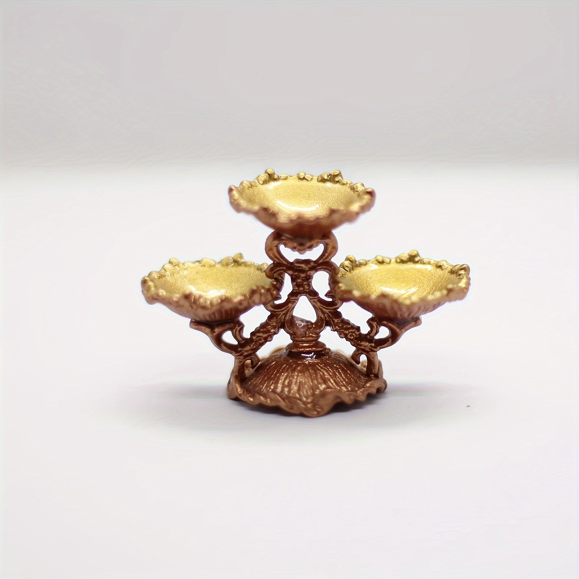 1pc Fruit Plate Doll House Accessory Retro Simulation Scene Model Mini Toy