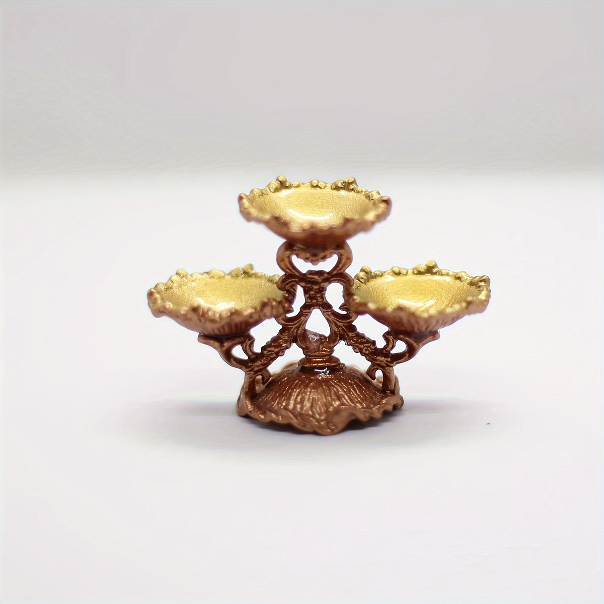 1pc Fruit Plate Doll House Accessory Retro Simulation Scene Model Mini Toy