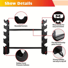 5-Layer Dumbbell Rack Weight Storage Organizer Max 317.51KG