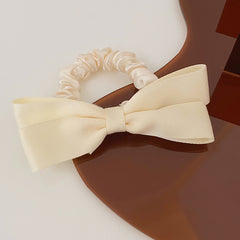 Solid Bow Headband French Retro Hair Rope Hair Accessories