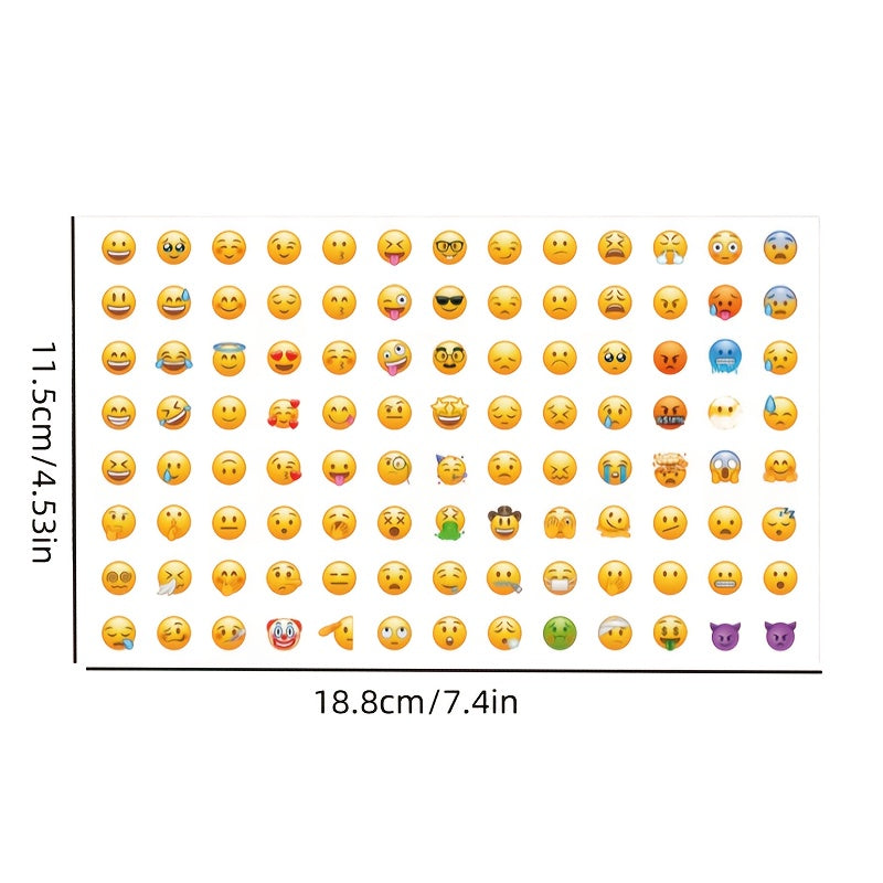 624 Mini Emoticon Stickers - Fun Variety of Patterns for DIY Decoration