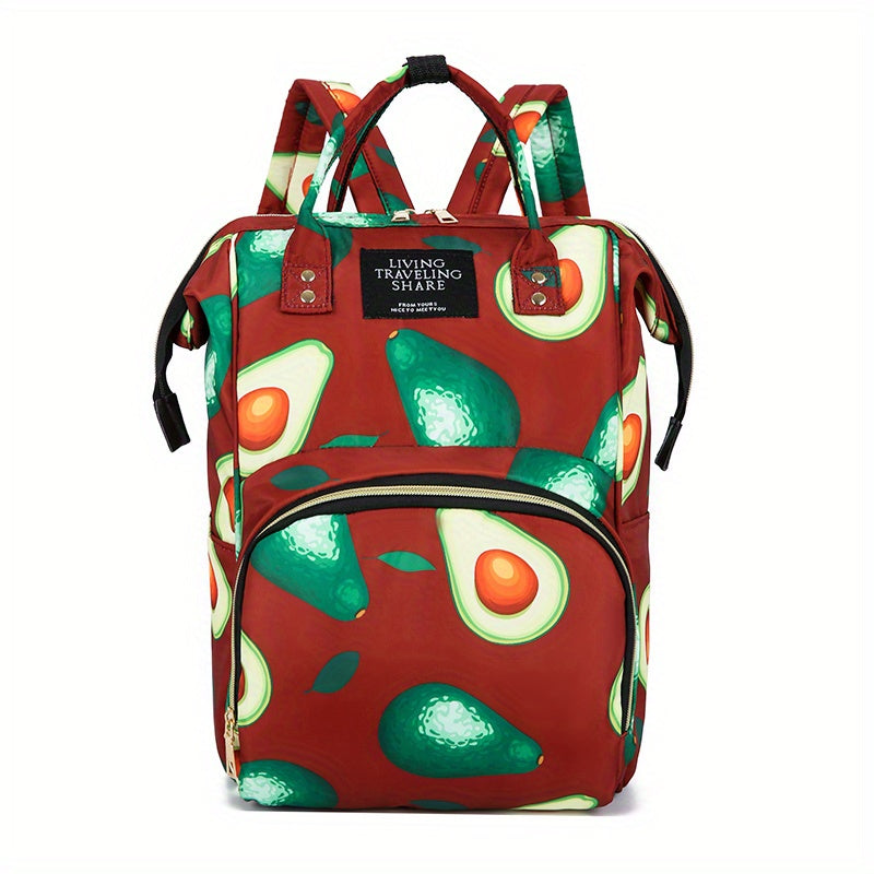Large Capacity Tote Diaper Bag Mommy Backpack With Insulation Pockets