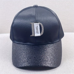 Glitter Bright Baseball Cap D Label Decor Solid Couple Sun Hat