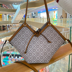 2pc Pattern Bag Set Large Capacity Tote & Crossbody Shoulder Bag
