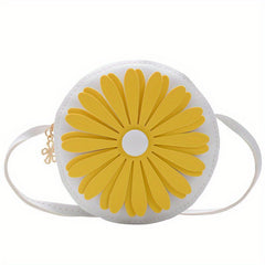 Kids PU Leather Little Daisy Crossbody Bag Mini Coin Purse