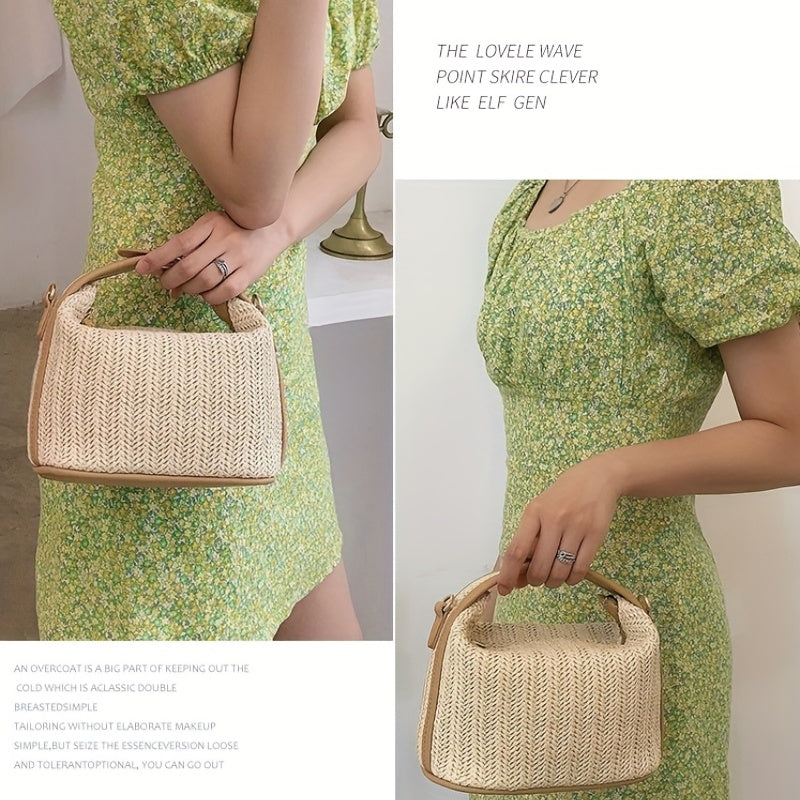 Straw Woven Crossbody Bag for Travel Beach Holiday