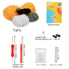 Crochet Kit for Beginners - Learn to Crochet Dog - Step by Step Tutorial